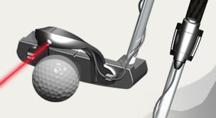 golf putter laser device for more accurate alignment